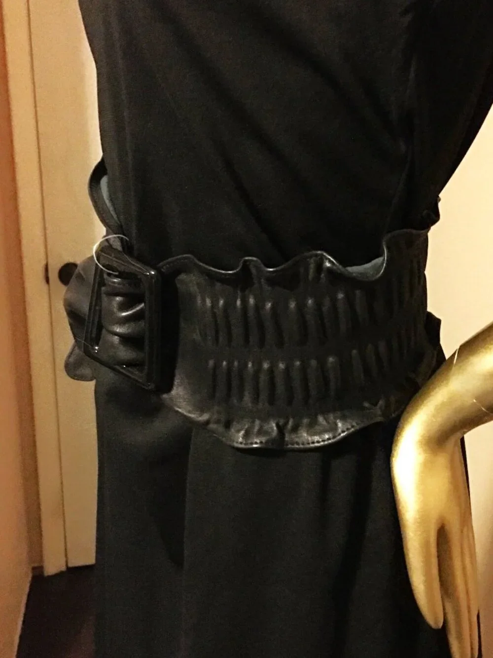 PER SE Wide Leather Cinch Waist Belt - NEW WITH TAG! Made in Italy